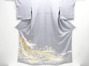 金彩流水に菊桜模様刺繍一つ紋色留袖(比翼衿付き)